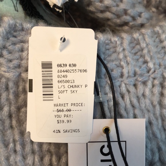 NWT For the Republic boxy sweater in soft sky blue - Picture 8 of 11